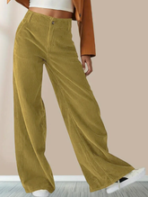 Retro Braune Drapierte High Waist Hose